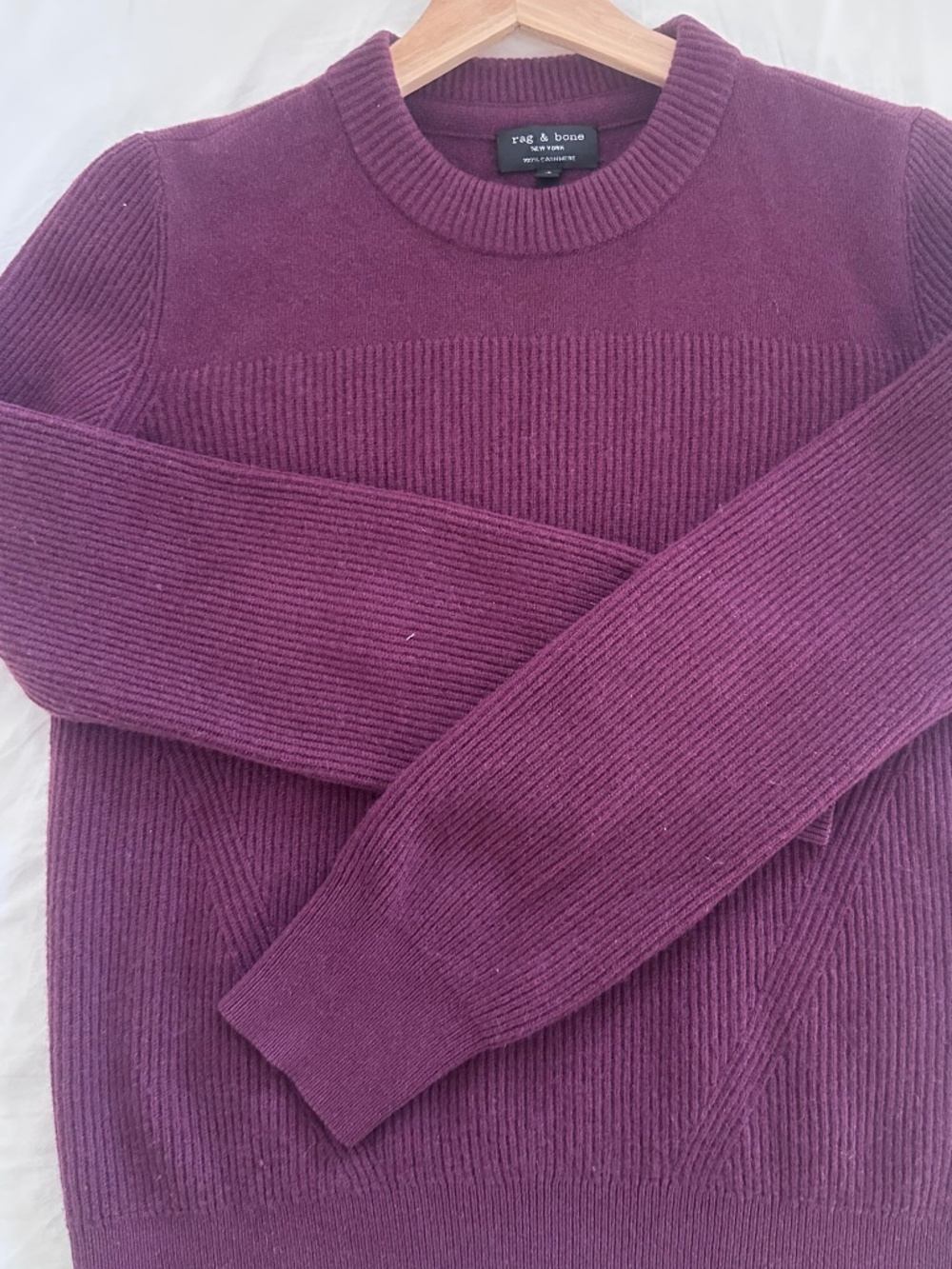 Rag & Bone 100% Cashmere Sweater Burgundy Size Small P
